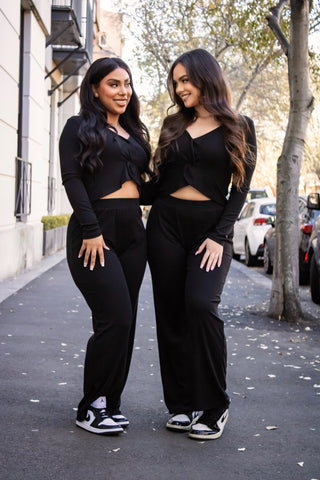 AZURA straight leg lounge pants with tapered waistband full length stretch lounge pants. Soft stretchy fabric composition