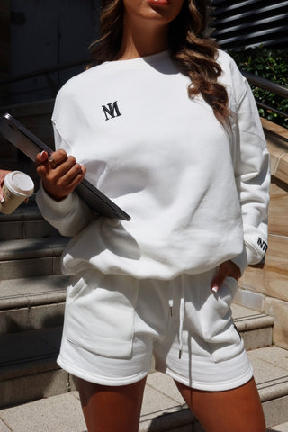 Signature Plush Shorts - White