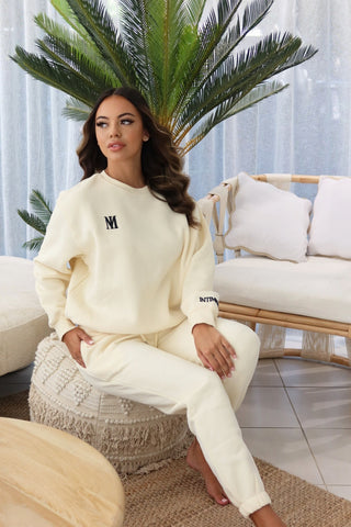 Signature Plush Sweatpants - Cream
