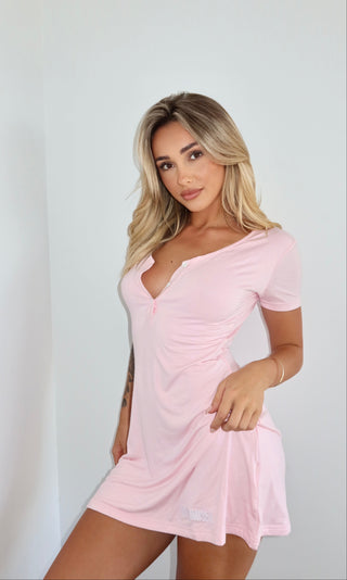 INTIMISSY Georgina Nighty modal sleep dress with scoop neckline double lined breathable soft lounge nightie Australia